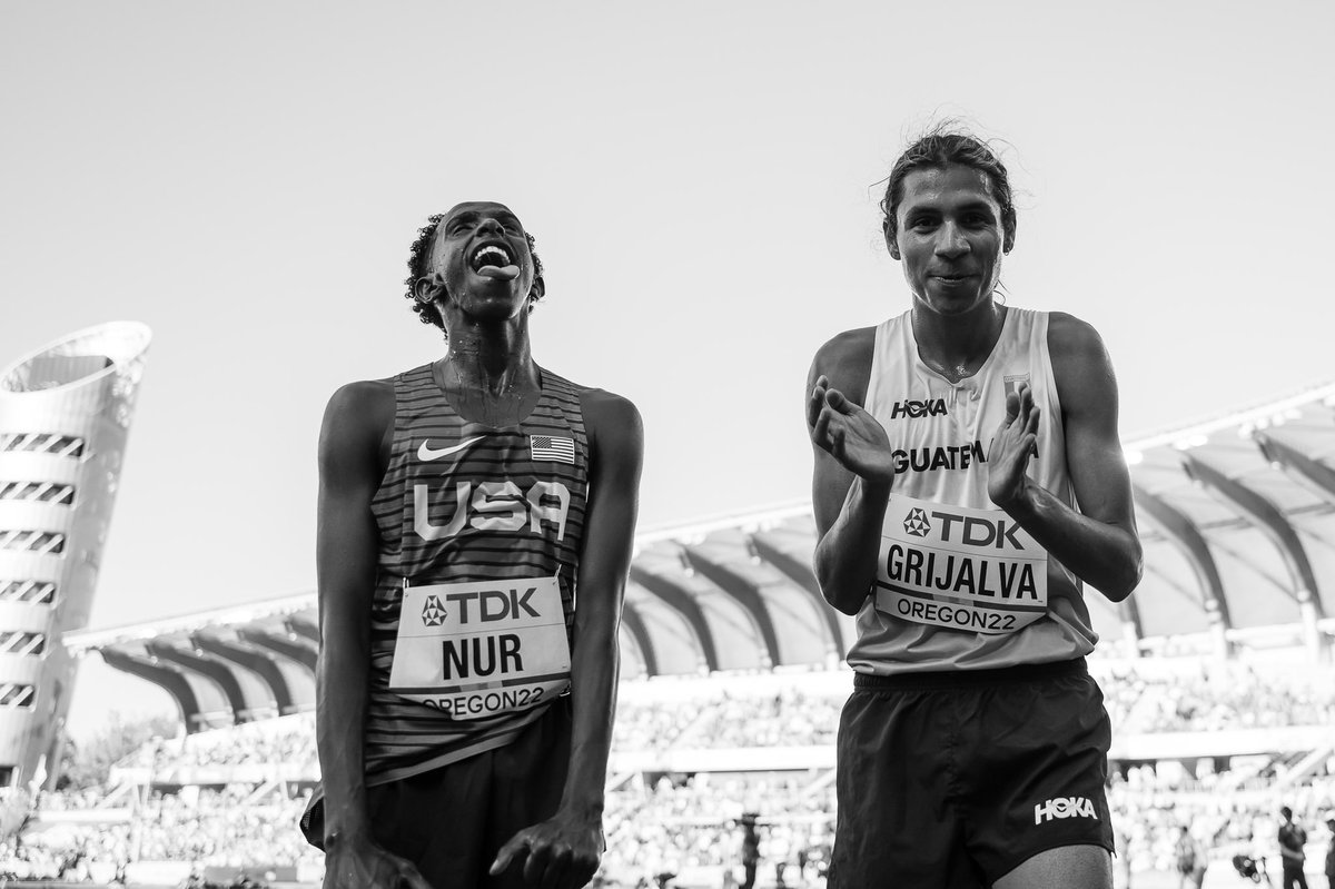 Teammates. Training partners. World Championship Finalists. Brothers. 🇺🇸 Abdihamid Nur and 🇬🇹 Luis Grijalva 📸 for @CitiusMag