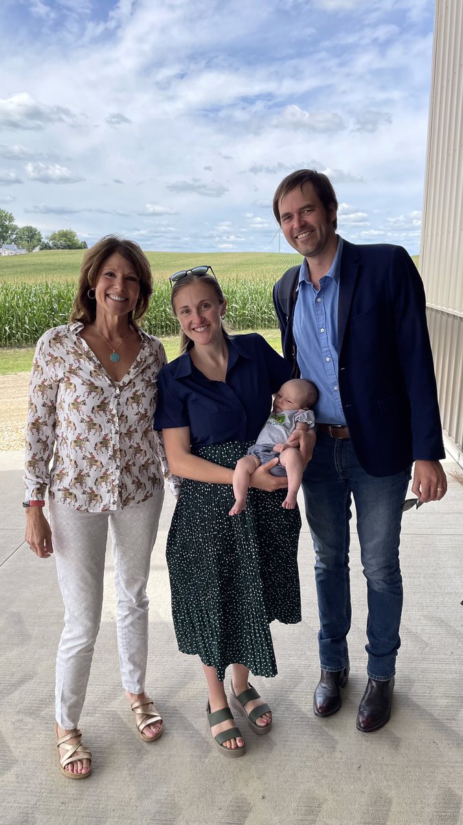 We tagged along w/ <a href="/ChrisVondracek/">ChristopherVondracek</a> while he was on assignment this morning for a <a href="/HouseAgDems/">House Agriculture Committee Democrats</a> congressional field hearing. Baby Rosie got to meet Rep. <a href="/AngieCraigMN/">Angie Craig</a> &amp; Subcmte Chair <a href="/CheriBustos/">Cheri Bustos</a>. Rosie dressed up for the occasion, sporting her <a href="/JohnDeere/">John Deere USA</a> onesie. She fit right in!