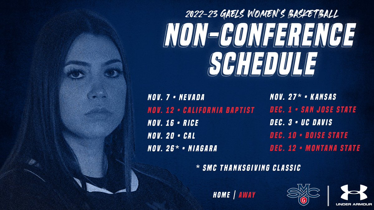 Saint Mary's Women's Basketball has released the dates and opponents for their non-conference schedule for the 2022-23 season. #GaelsRise 

Full Story ⬇️

smcgaels.com/news/2022/7/25…