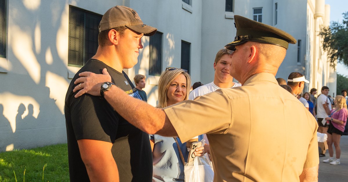 The athletes from the Class of 2026 are now on campus, preparing to accept the challenges of becoming a Citadel cadet. Earlier this morning, more than 60 knob athletes officially matriculated into The Citadel to get an early start on their cadet training.