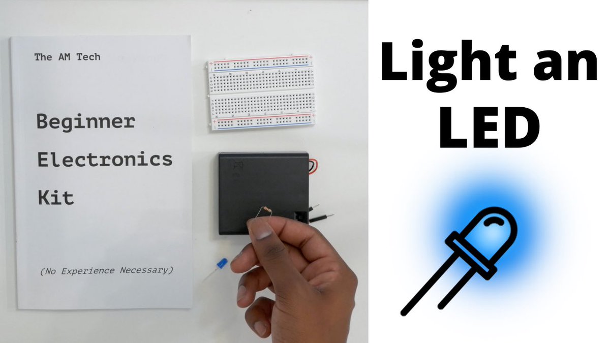 AMTech_Circuits's tweet image. Learn to Light an LED in our new video!
Take a walk through the very first project in the AM Tech Introduction to Electronics Kit. Learn about voltage, LEDs, and current limiting resistors. Perfect for beginners! No experience necessary.
youtu.be/YSvO2nQfHTE
