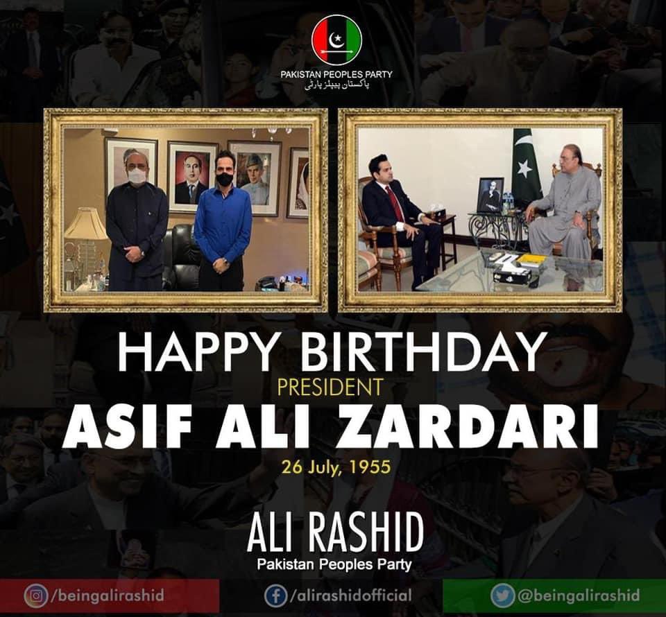 AliRashidPPP's tweet photo. Happy Birthday President @AAliZardari 🎂 https://t.co/znUZPguW6r