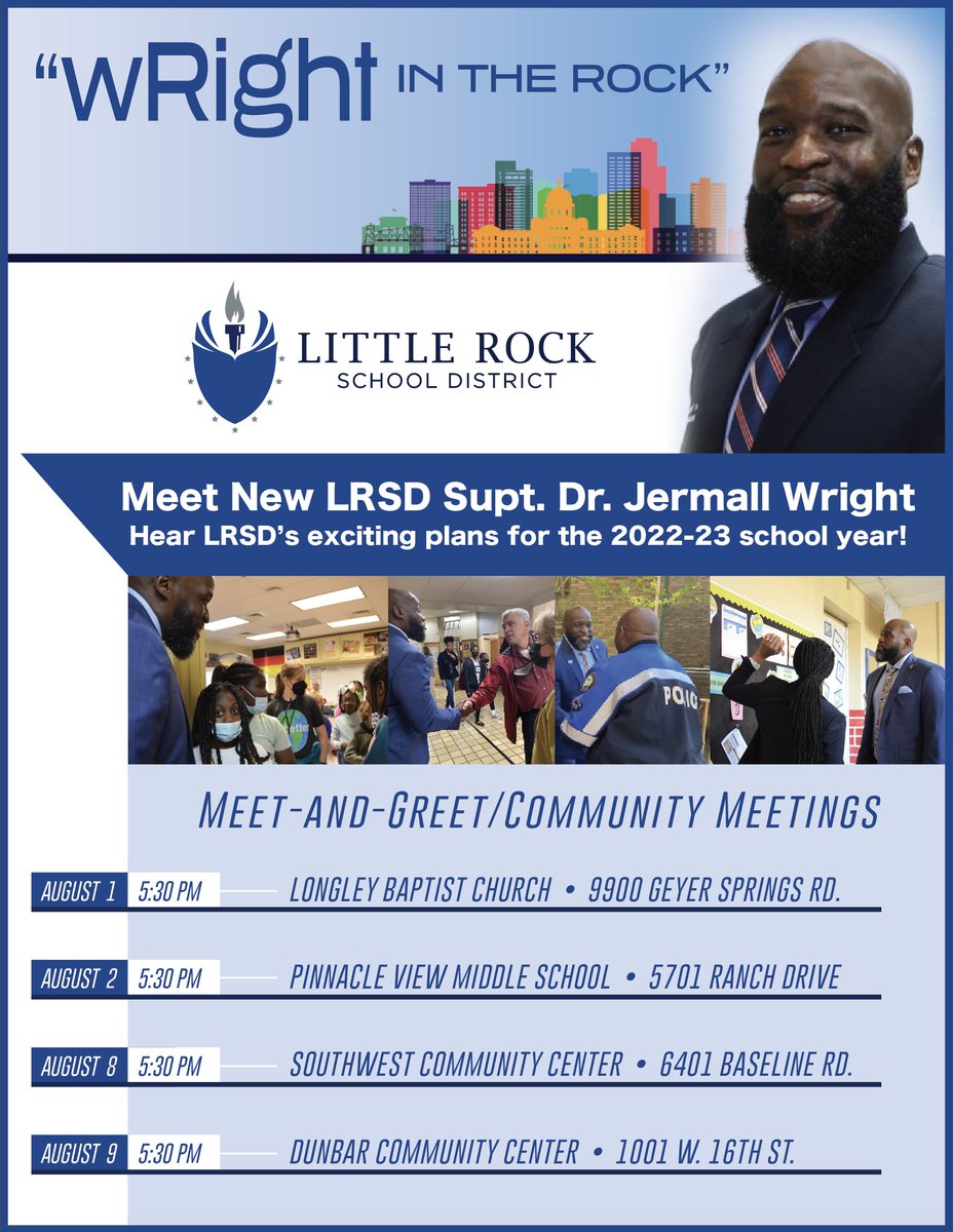 Mark your calendars and make plans to attend...coming to a community site near you!  #LRSDPowerofUS