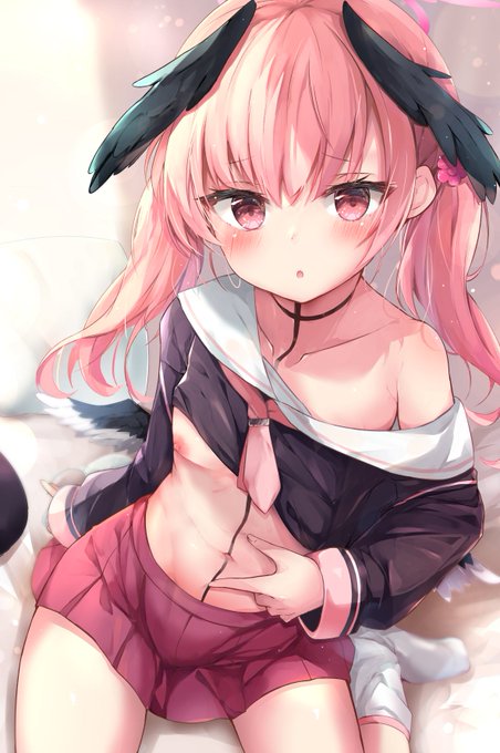 おなかだったら……エッチなことじゃないから……♡ #ブルアカ 