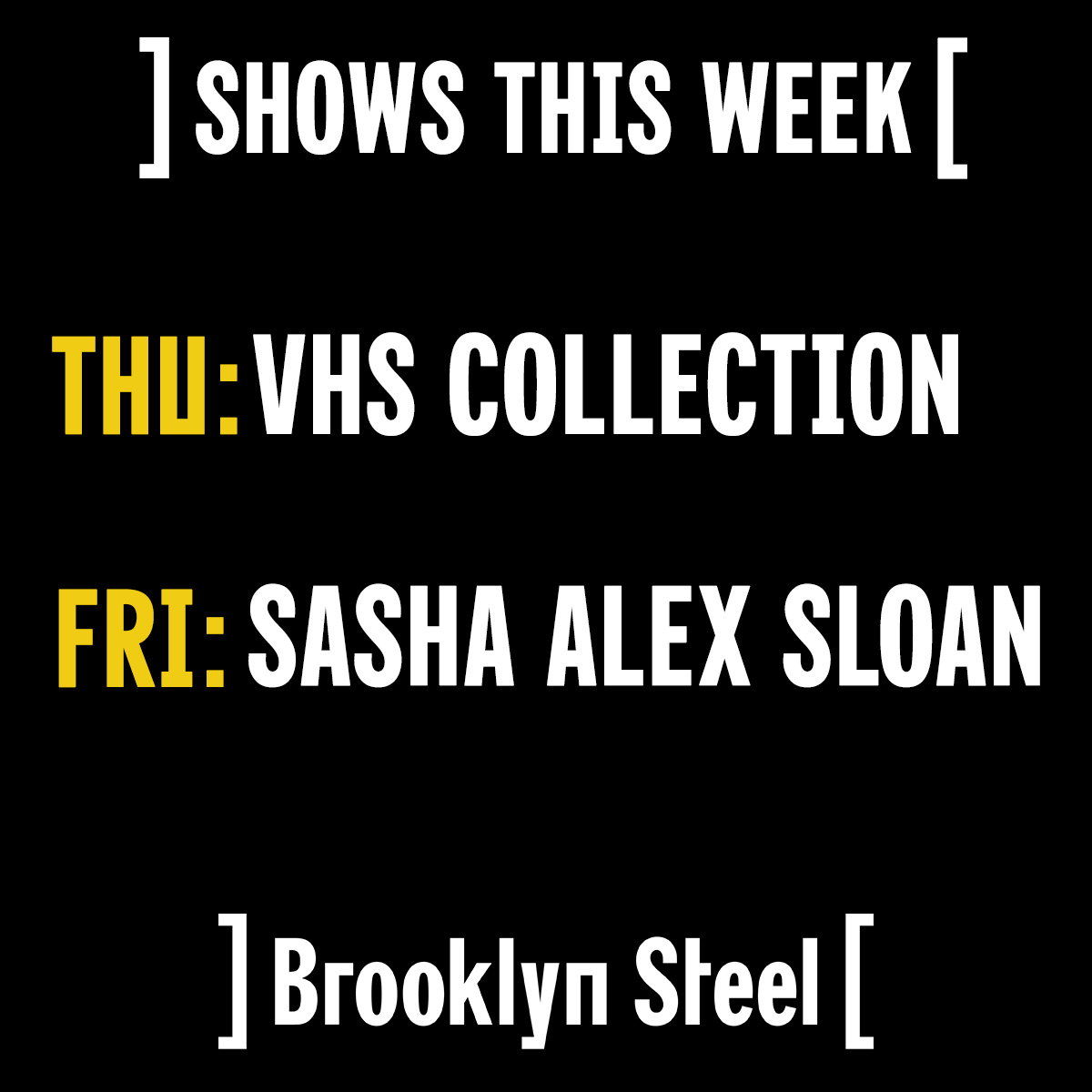 THIS WEEK: are we seeing you at <a href="/VHSNYC/">VHS Collection</a> or @sadgirlsloan ?🎟️➡️tbp.im/2LsGpcn