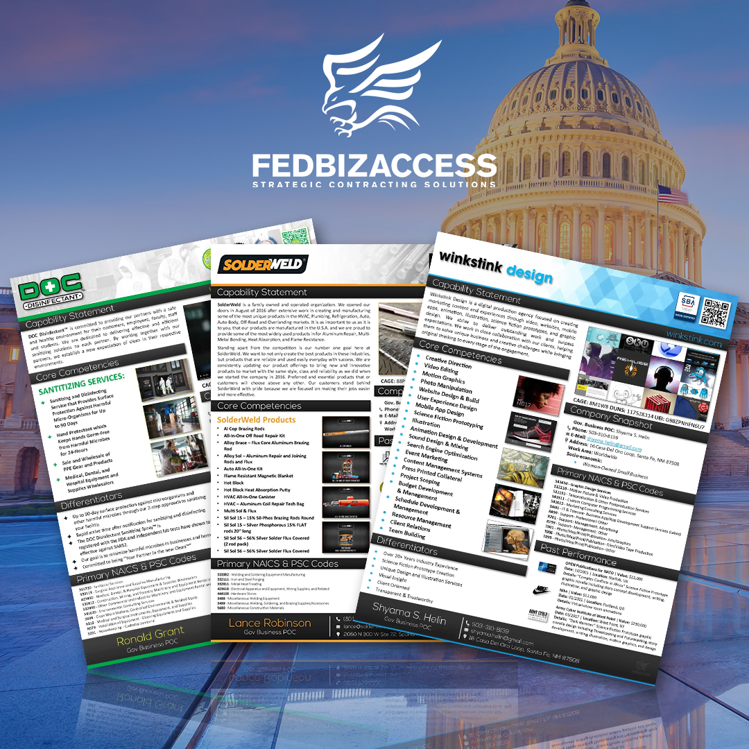 FedBizConnect's tweet photo. ๐๏ธ In this episode of FedBizโ5 we drill down what makes a Capability Statement effective.
๐ง Listen now: https://t.co/OP381ZfvB1
#CapabilityStatement #CapabilitiesStatement #Govcon #GovernmentContracting #FederalContracting https://t.co/532WattqDw