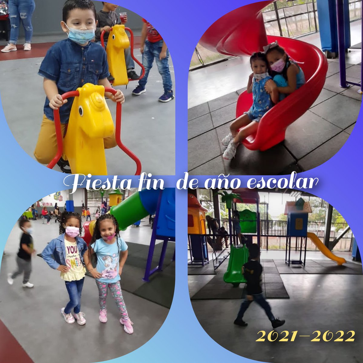 Los niños y niñas del CEI Bustamante disfrutaron de su fiesta de fin de año escolar en el parque del Gimnasio Vertical de Puente Real.