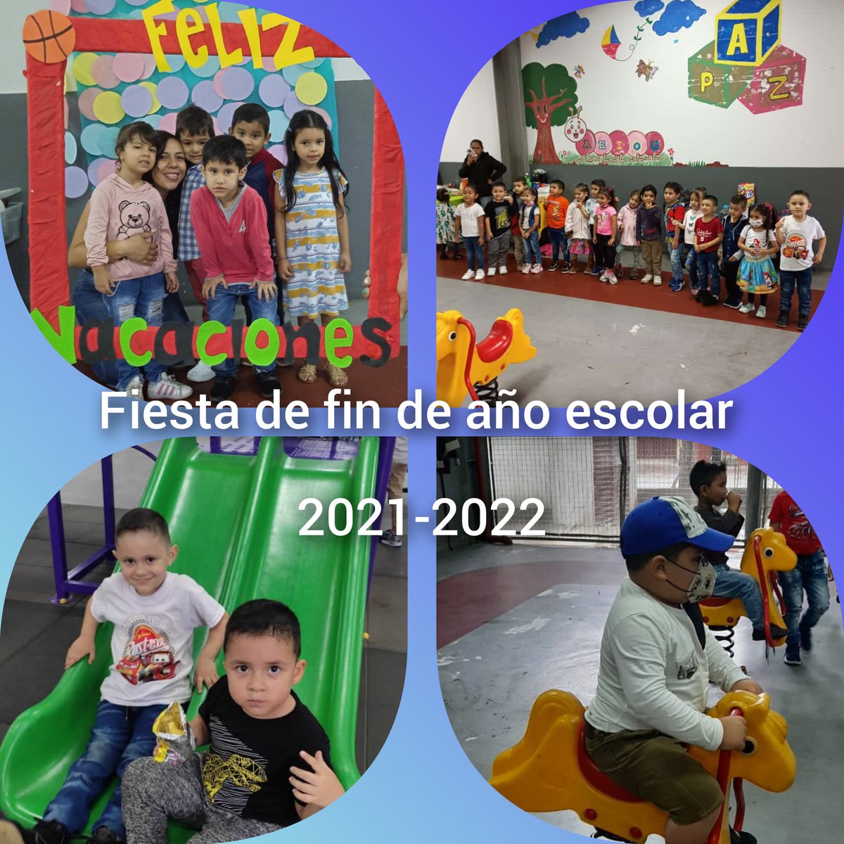 Los niños y niñas del CEI Bustamante disfrutaron de si fiesta de fin de año escolar en el Gimnasio Vertical de Puente Real