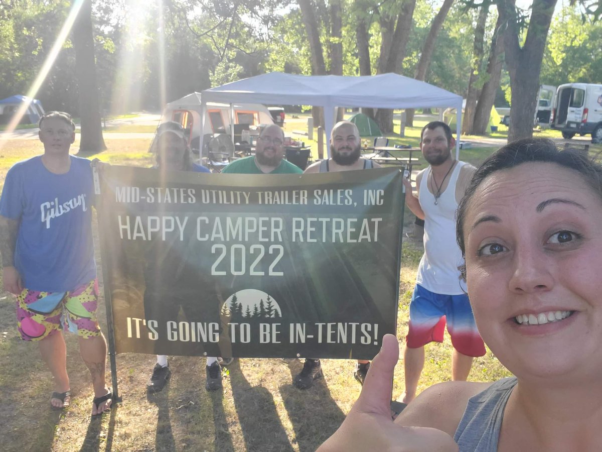 mstatesutility's tweet image. The second annual Mid-States campout was a great success with a record number of attendees! We had games, prizes, food, drinks as well as a mascot! Molly the dog hung out with the team to add to the festivities. We spent time at the campground, swimming in the river and more!