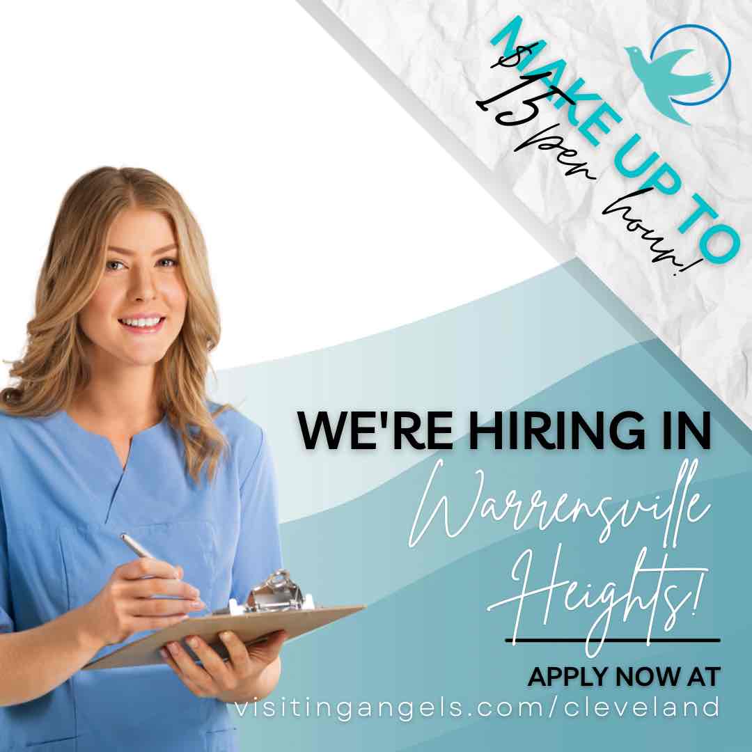 ClevelandAngels's tweet photo. Join our growing team of professional #caregivers in #WarrensvilleHeights today! π Tap the link in our bio to apply now and start making up to $15 an hour! #HiringInCleveland #employment #hiring #jobopening #JobsAvailable #VisitingAngels #VisitingAngelsCleveland π https://t.co/KqoyF1lmKF