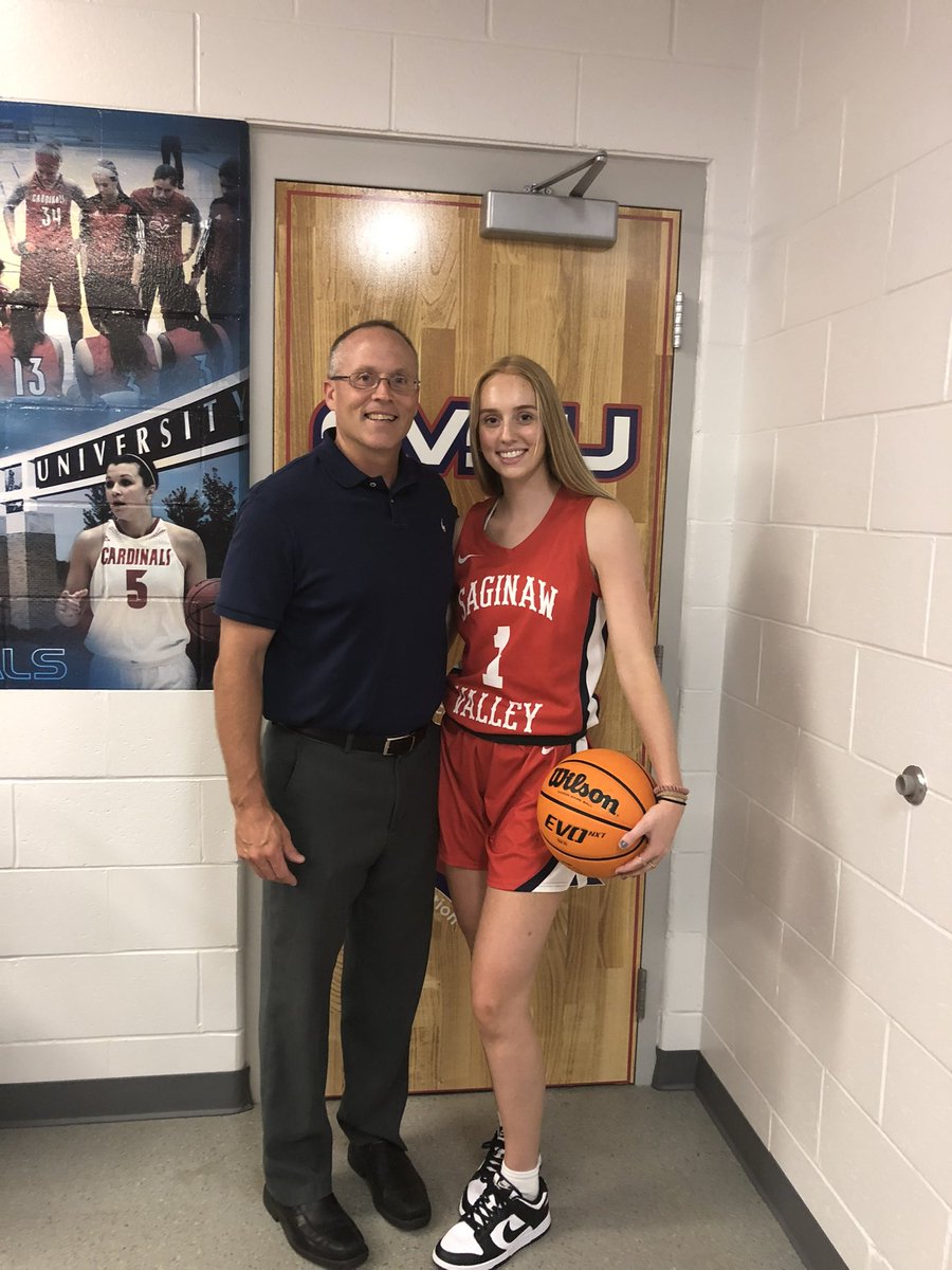 I am so excited to announce my commitment to continue my athletic and academic career at Saginaw Valley State University. Thank you to everyone who supported me over the years, and thank you to <a href="/CoachPruettSVSU/">Jenny Pruett</a> and <a href="/CoachRobMcD/">Coach Rob McDonald</a> for this amazing opportunity! Go Cards!! <a href="/MImystics/">Michigan Mystics</a>