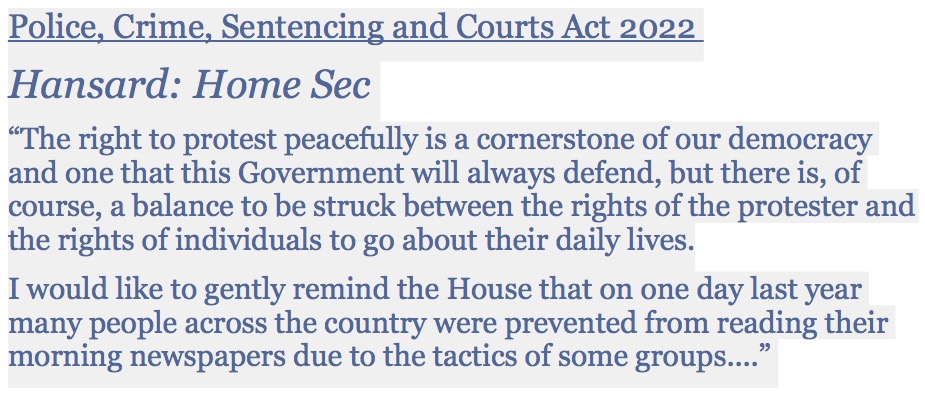 4. To silence the cries of dissent, their PCSC act has made all noticeable forms of protest imprisonable offences, with provision for ministers to add what they like to it. 

Are we to continue as before until we are all in prison? Would that make them change?
