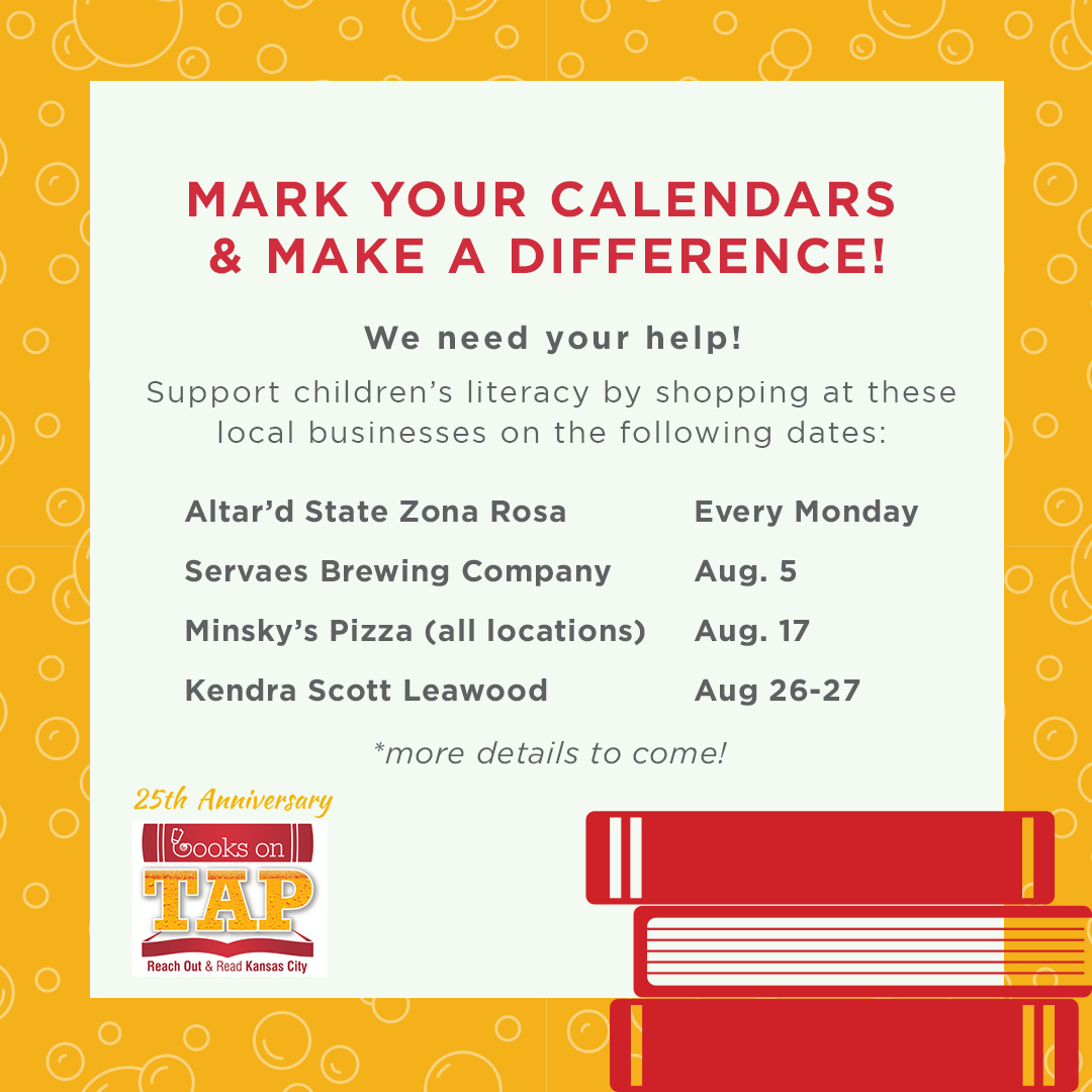 Shop AND donate to Books On Tap benefiting Reach Our and Read KC? Sign me up!  

A percentage of your purchase comes back to ROR-KC. Keep checking back for more details.

#Booksontap #reachoutandreadkc #partywithapurpose #cheerstoliteracy