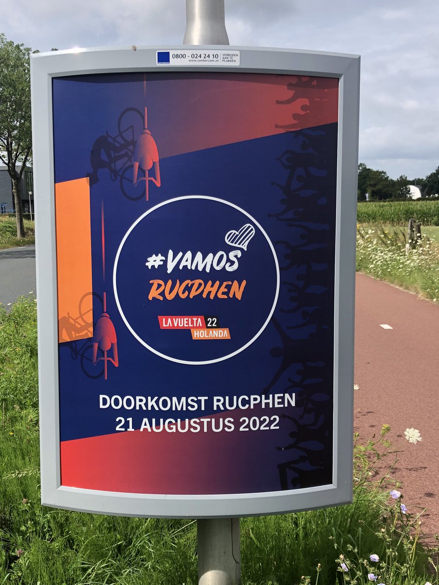 #Vamos Rucphen. We gaan aftellen naar 21 augustus. Doorkomst La Vuelta door Rucphen - St. Willebrord - Sprundel. Verwachting doorkomst tussen 16:00 - 16:30 uur. #projectleider 😀 #lovemyjob