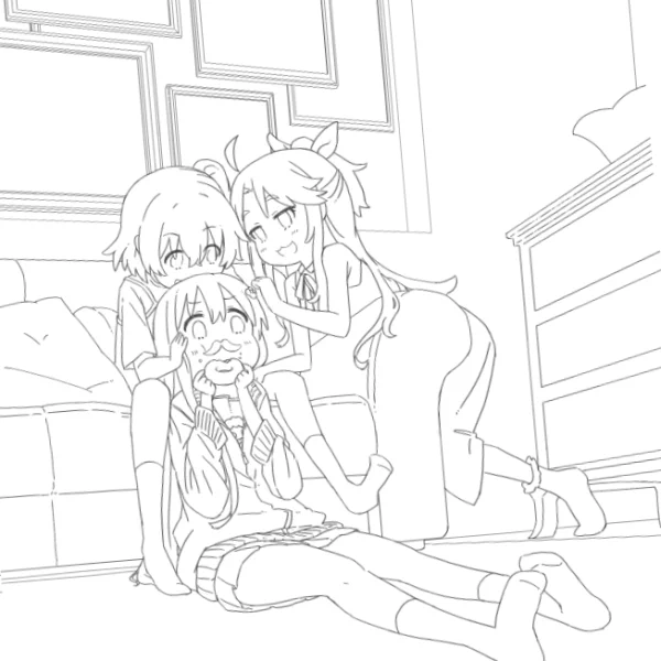 線画に...なった... 