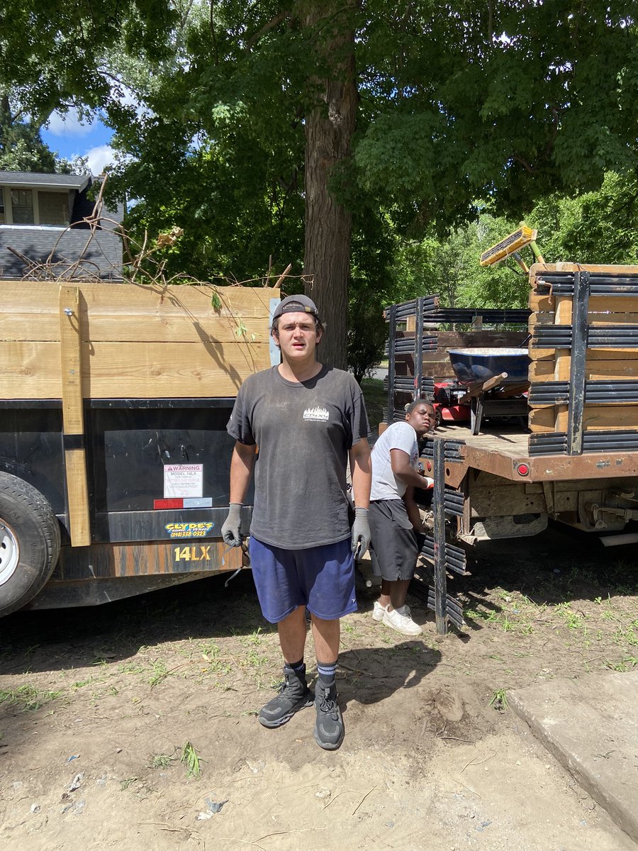 Senior Lyceum worked hard today with Blight Busters in Detroit to clear overgrown weeds and remove broken concrete. Trying to make things a little better!