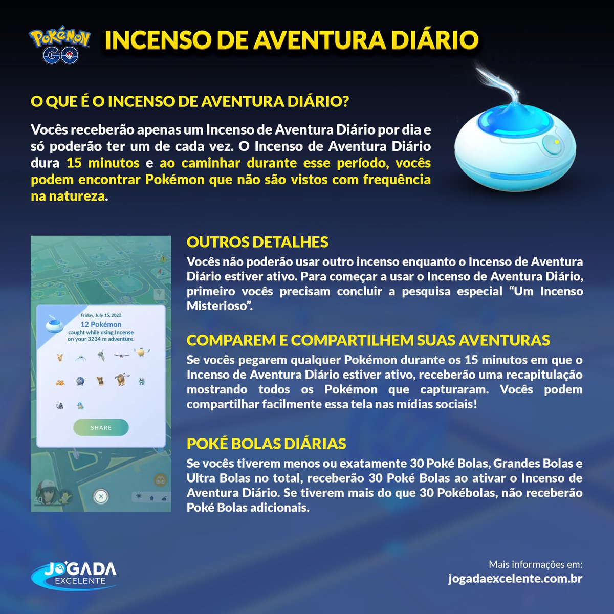 ◓ Pokémon GO: Dia de Incenso com foco no Mareep e mais Pokémon do