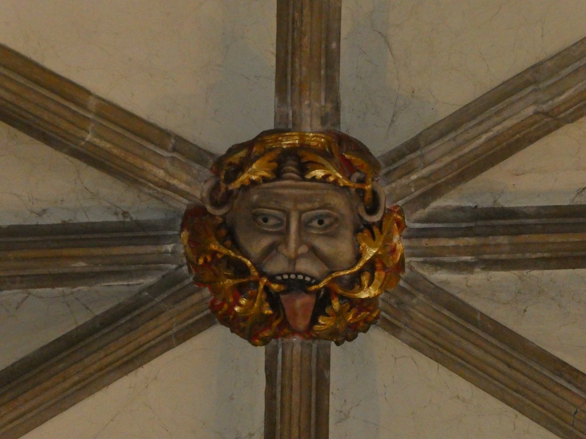 Lisa_C_Myers's tweet photo. Greenman roof boss from Crowland Abbey Church #crowlandabbey #greenman #crowland https://t.co/yiWWVvj2RZ