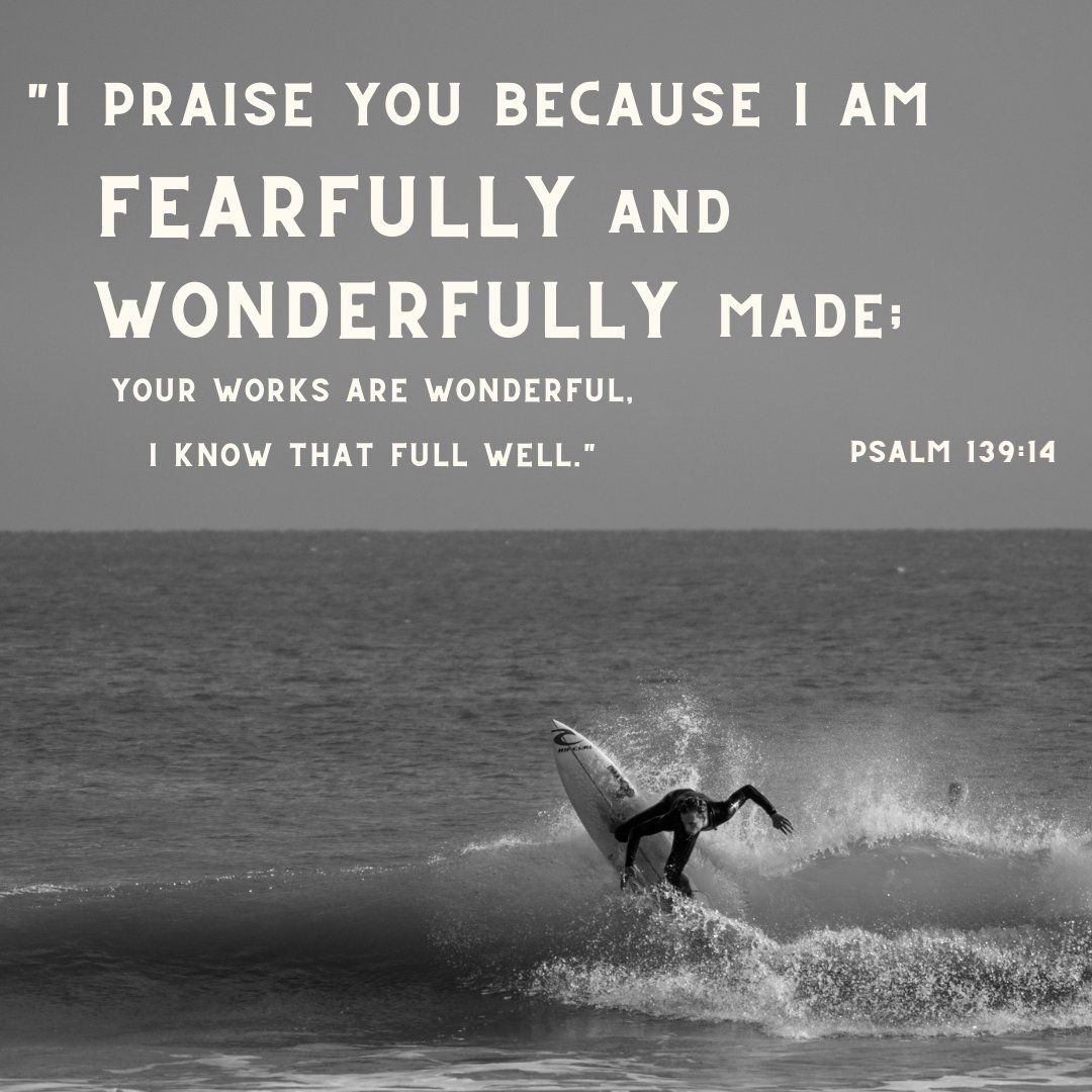 CS_NewZealand's tweet photo. "I praise you because I am FEARFULLY and WONDERFULLY made. Your works are wonderful and I know that full well." 
 - Psalm 139:14 🌊 https://t.co/lsOvpQ0SnP