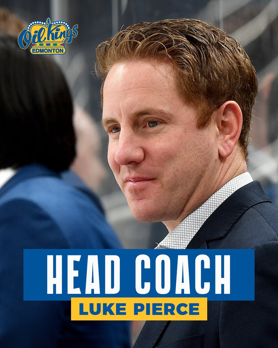 The Edmonton Oil Kings are excited to announce Luke Pierce as the 5th Head Coach in modern franchise history!