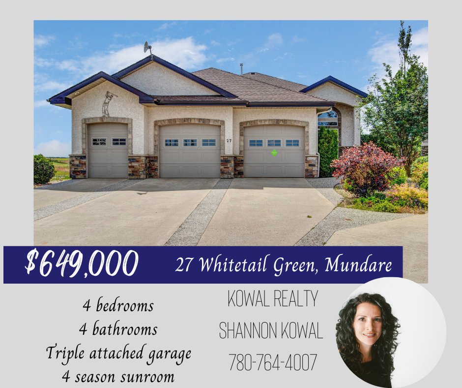 kowalrealty.ca
#realestate #homeforsale #mundare #whitetailcrossing #golf #forsale