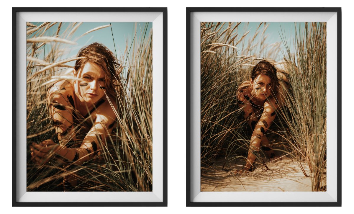 We painted stripes of yellow and black on the lovely Marie-Louise, and let her play tiger on a meetup at #raabjergmile