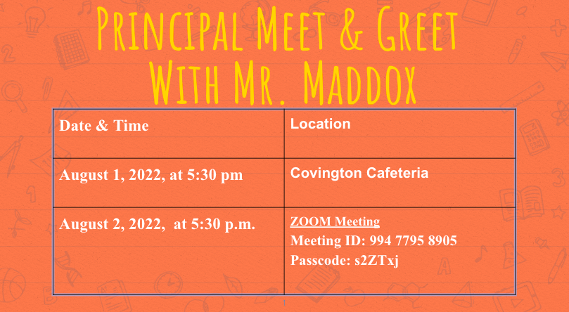 Please join us in welcoming Mr. Maddox to Covington Middle School!!!