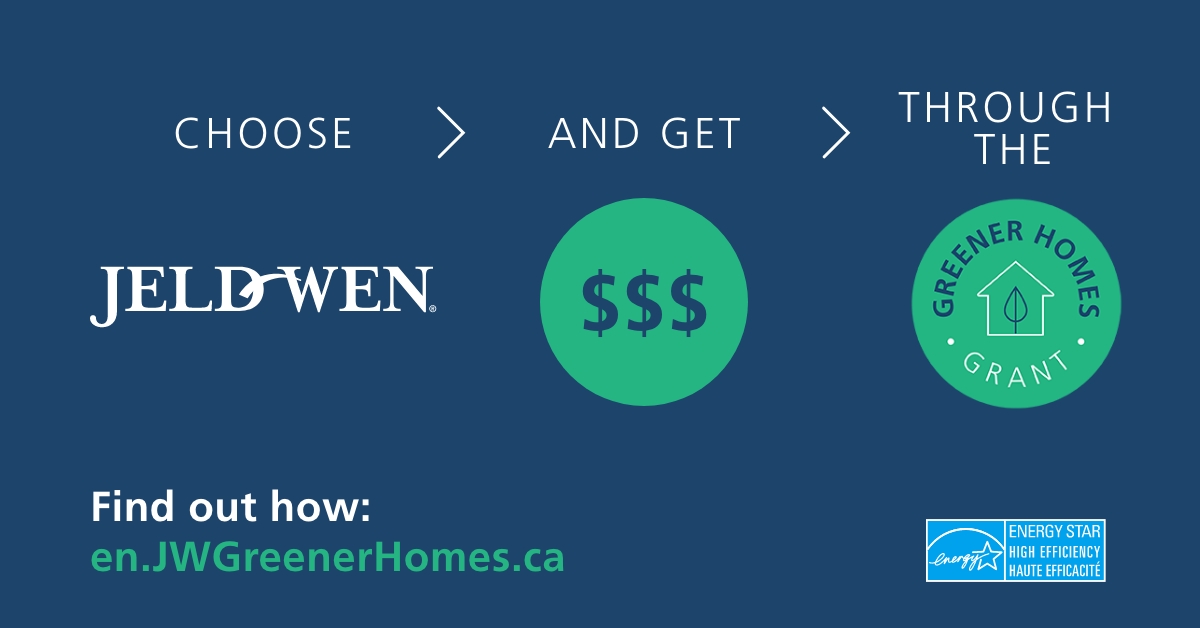 JELDWENcanada's tweet image. Show your customers how they can get thousands of dollars in rebates when they upgrade to @ENERGYSTAR_CAN certified products from JELD-WEN®. 🏠💲

Learn more: ow.ly/Lb0G50K3TIk ⬅️

#JELDWENCanada #Rebates  #GreenerHomesGrant #ENERGYSTAR #EnergyEfficiency #Windows #Doors