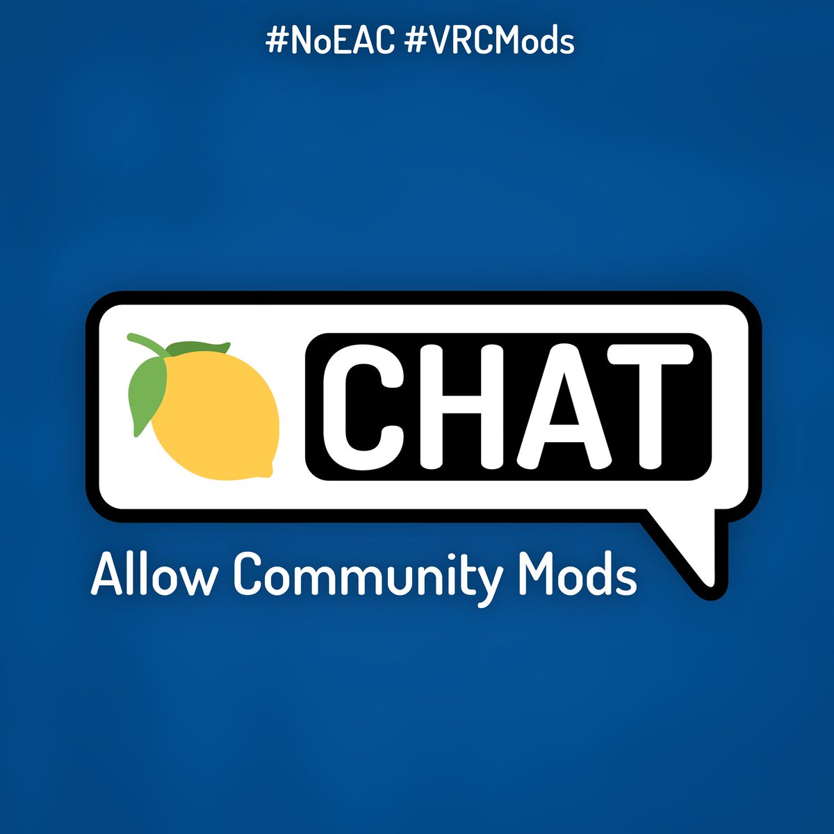 VextrumBlue's tweet photo. #NoEAC #VRCMods 🍋
EAC and removal of community modifications is the most regressive step in the development of  #VRChat
Community quality-of-life modifications are essential. 
Please, work with the community and not against it. https://t.co/d92c6n7rPF