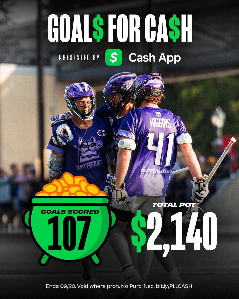 Time to win the BIGGEST pot of cash yet! Drop your $Cashtag with #GoalsForCash and follow <a href="/CashApp/">Cash App</a> for your chance to win! 👇

107 goals this weekend means $2,140 is up for grabs!

GOOD LUCK! 🤑