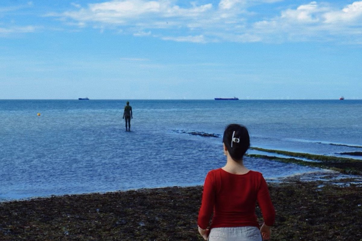 A photo with one of my favorite artist Antony Gormley's work, Another Time, sited in Margate, near <a href="/TCMargate/">Turner Contemporary</a>