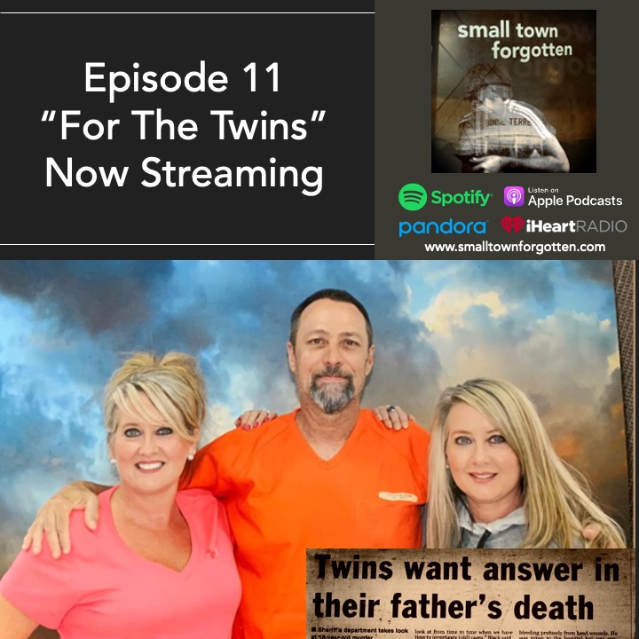 Episode 11 of is now streaming everywhere.

After the arrest and release of suspects and 10 months of silence, #SmallTownForgotten returns. 

Chris &amp; the twins discuss what has happened &amp; the discovery of DNA evidence.

smalltownforgotten.com 

 #truecrime #bonneterre #murder