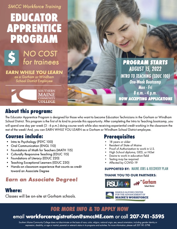 hperrysup's tweet image. Looking to get into education, but don't have a degree?  Check out our new Educator Apprentice Program!  Start as a full time sub, end with an Associates degree in just two years while being paid full time with benefits and...COURSES ARE FREE!

See Flyer for more information!