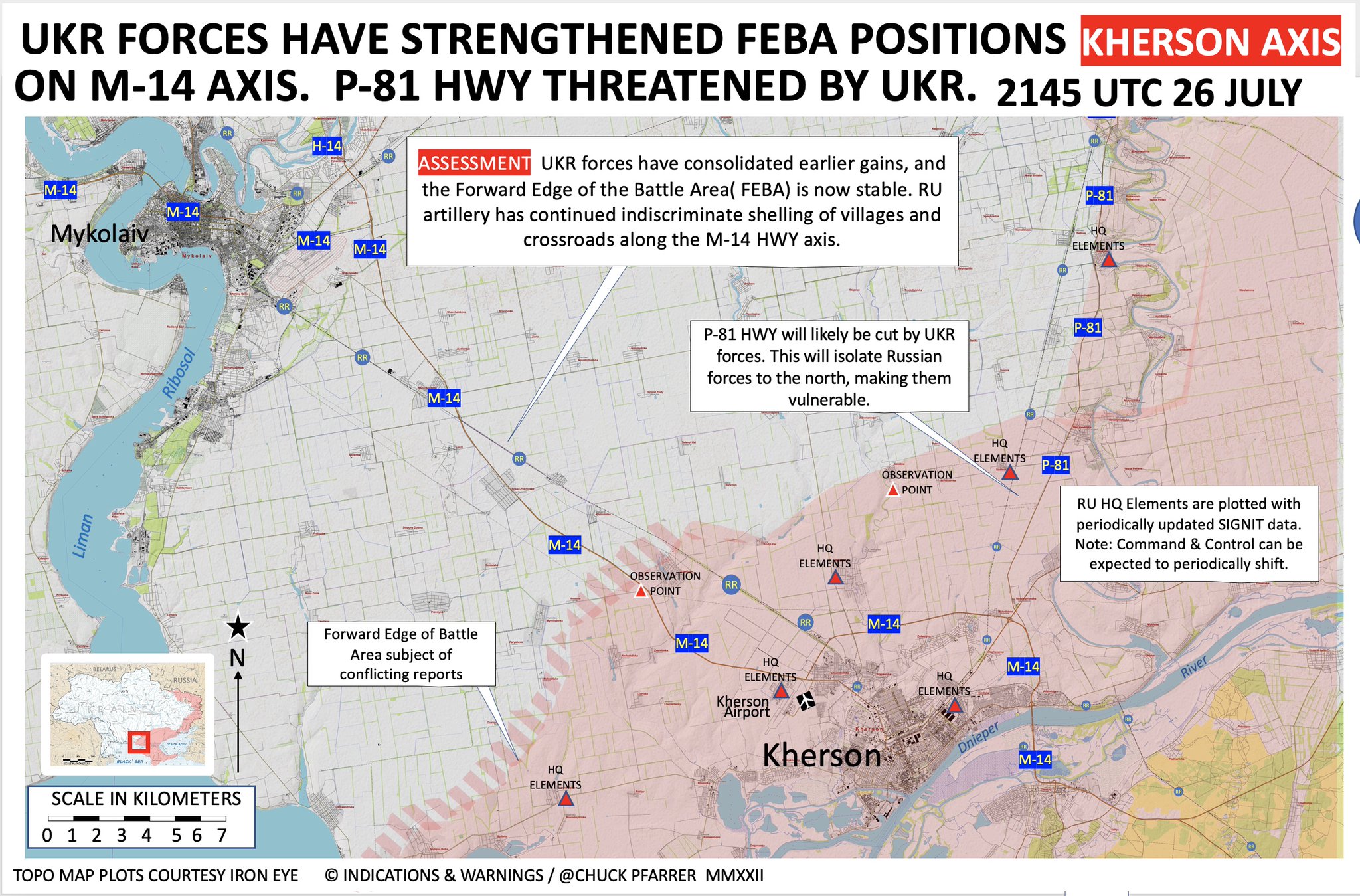 Chuck Pfarrer On Twitter KHERSON 2145 UTC 25 JUL UKR Forces Have 