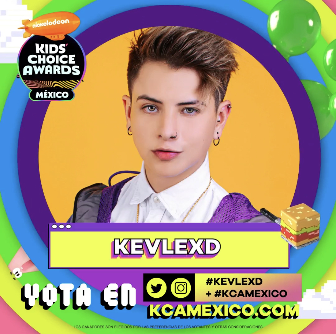 NickelodeonLA's tweet photo. ¡TOP! 😎 Que sigan cayendo esos votos para @kevlxd usa #Kevlexd + #KCAMexico en todos tus tuits y vota también en https://t.co/28eFy9BEXu 💚 https://t.co/214lRzcrz9