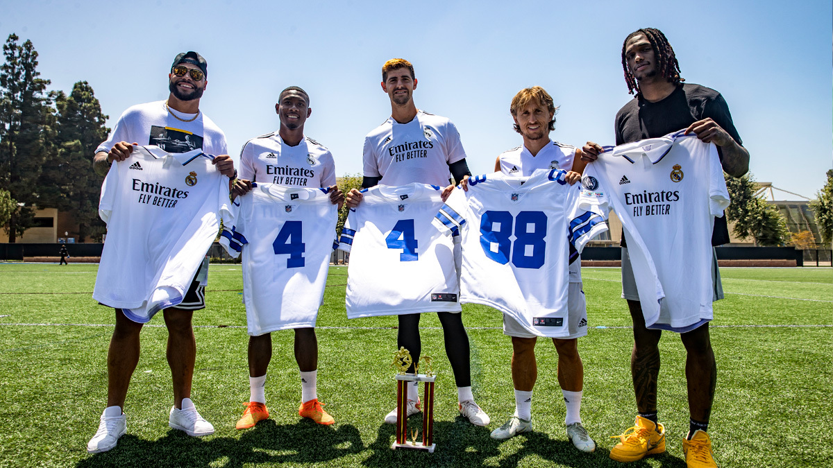 realmadrid's tweet image. ⚽ @RealMadrid 🤝 @dallascowboys 🏈
#RMInTheUSA | @NFL