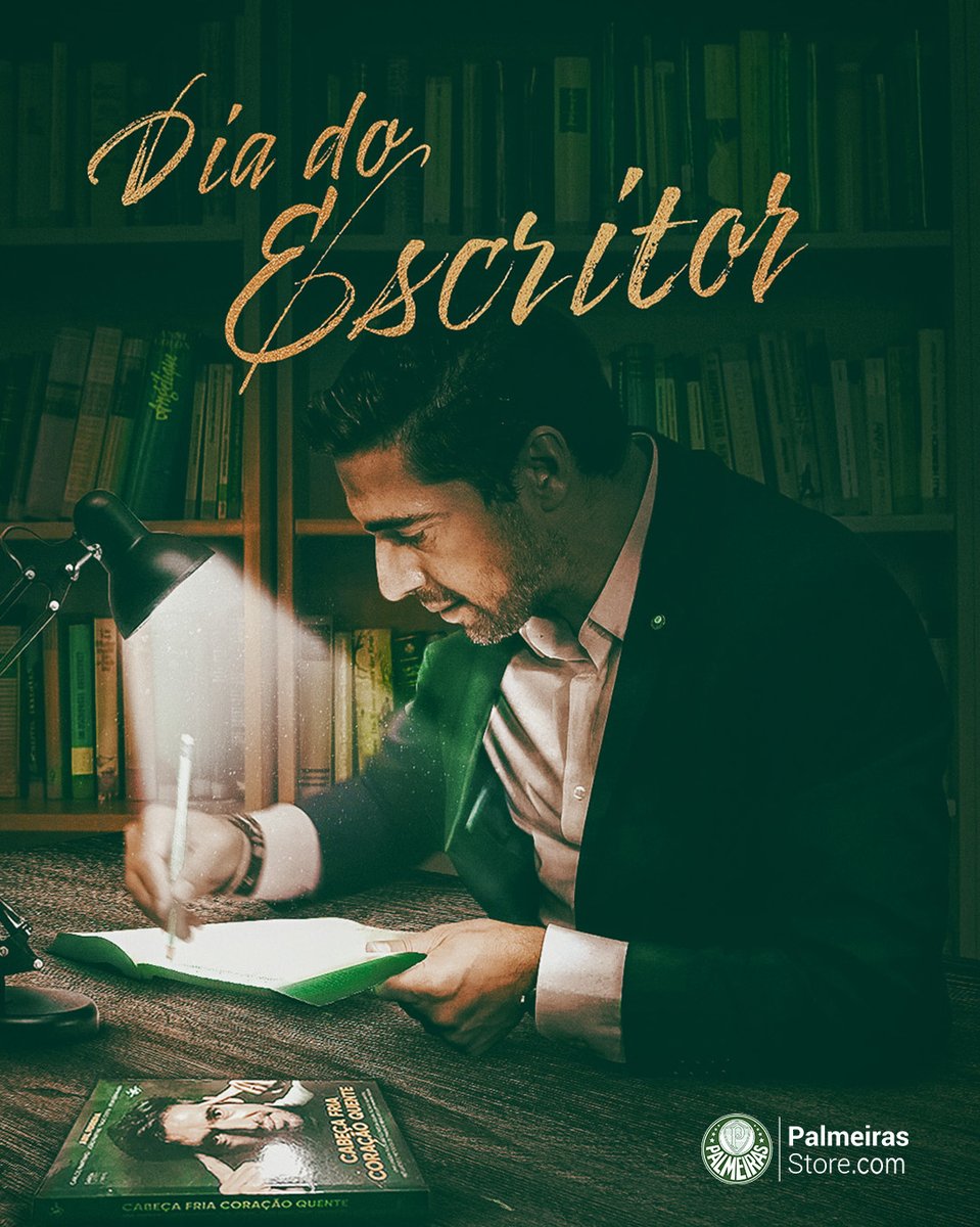 Palmeiras's tweet image. Cabeça fria ✅ 
Coração quente ✅
Leitura em dia ✅

É o Dia Nacional do Escritor e o livro do Patrão tá disponível na Palmeiras Store, viu? Garanta o seu ➤ bit.ly/3b2xnRt

#AvantiPalestra