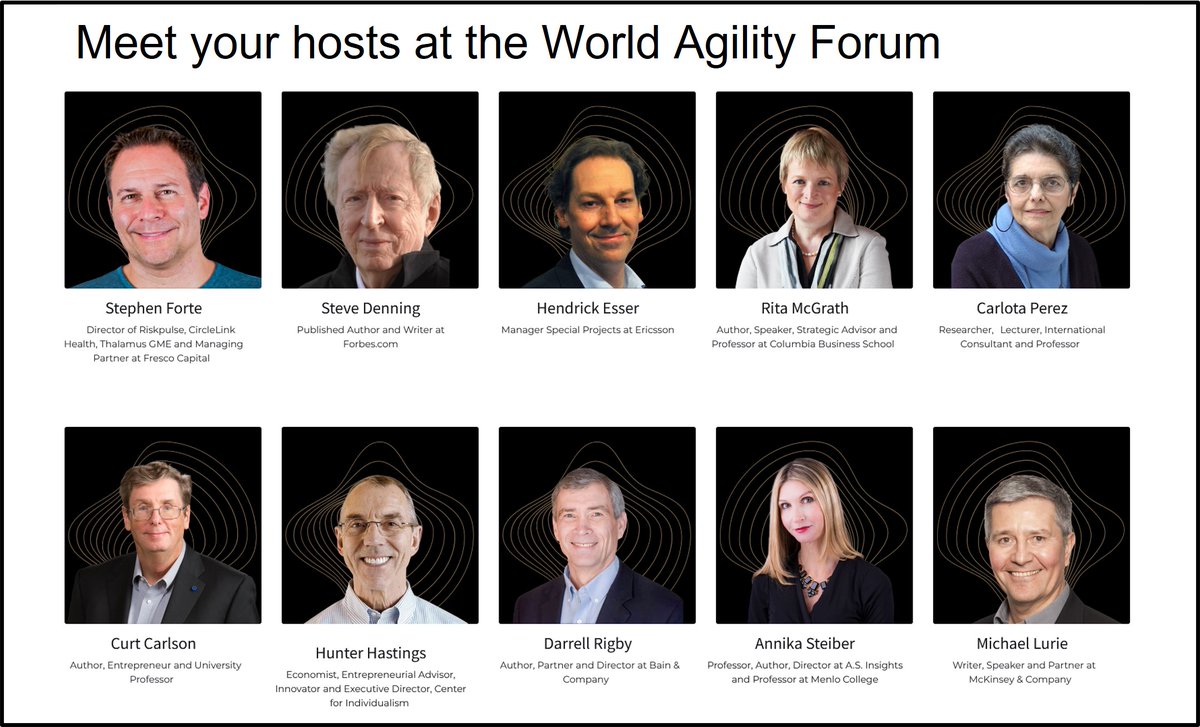 Register here bit.ly/3PxS7PZ for webinar on Wed Jul 27 1pm ET: Rita McGrath &amp; I will preview a unique executive conference—The World Agility Forum on leadership in the digital age: Sep 23-24 in ‘world’s happiest city Lisbon  <a href="/NickHixsonUK/">Nick Hixson 🇺🇦</a> <a href="/GDruckerForum/">Global Drucker Forum</a> <a href="/experienceagile/">World Management Agility Forum</a>