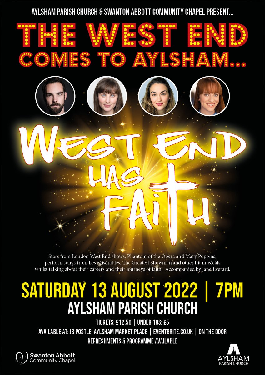 aylshamchurch's tweet image. Really excited to see @KatyTree perform with @WestEndHasFaith @AylshamChurch when #TheWestEndComestoAylsham on Sat 13 August!
Katy is a soprano from Wales who trained at the @RWCMD &amp;amp; has performed in many London Westend shows. Not to be missed! 
#faith #hope #love #jesus #concert