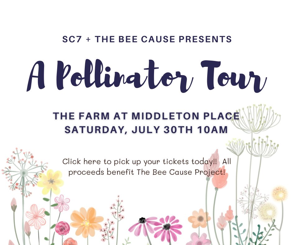 Still haven't signed up.  Come on y'all, join us at The Farm @ Middleton Place this Saturday!!  Purchase your tickets at eventbrite.com/e/bee-cause-pr…