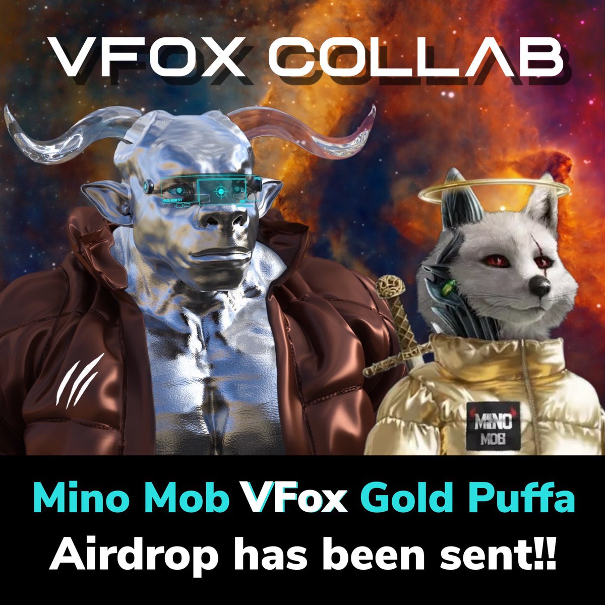 MinoMobNFT's tweet photo. BOTH @VFoxAllianceNFT and #MinoMob airdrops have occurred👀
Check your wallets🔥
Elixir chain airdrops come this Wednesday🧪
#MutantElixir https://t.co/DbFyZj2kOX