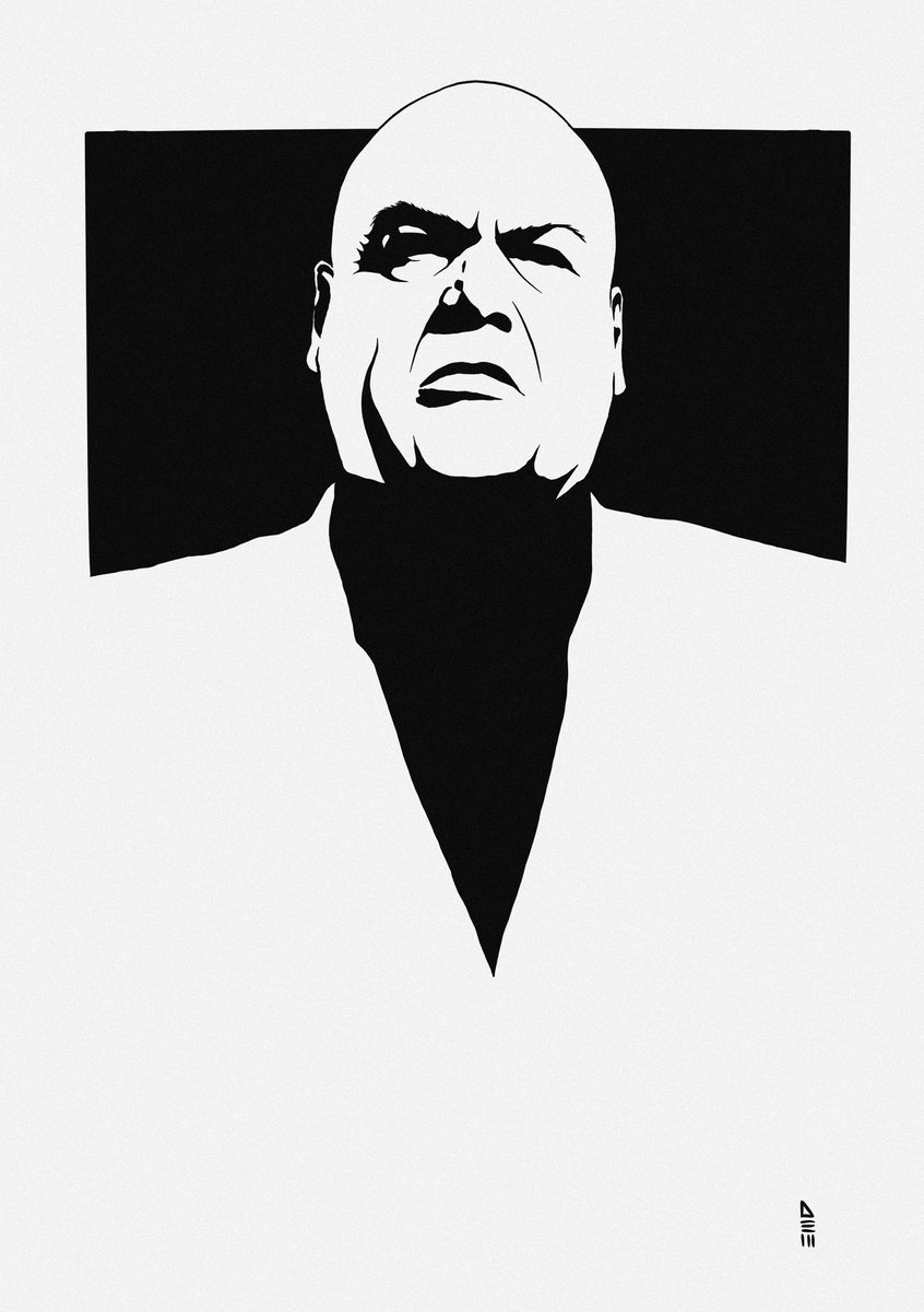 Monday night #sketching. #Daredevil/#Kingpin #drawing, image size:846x1200