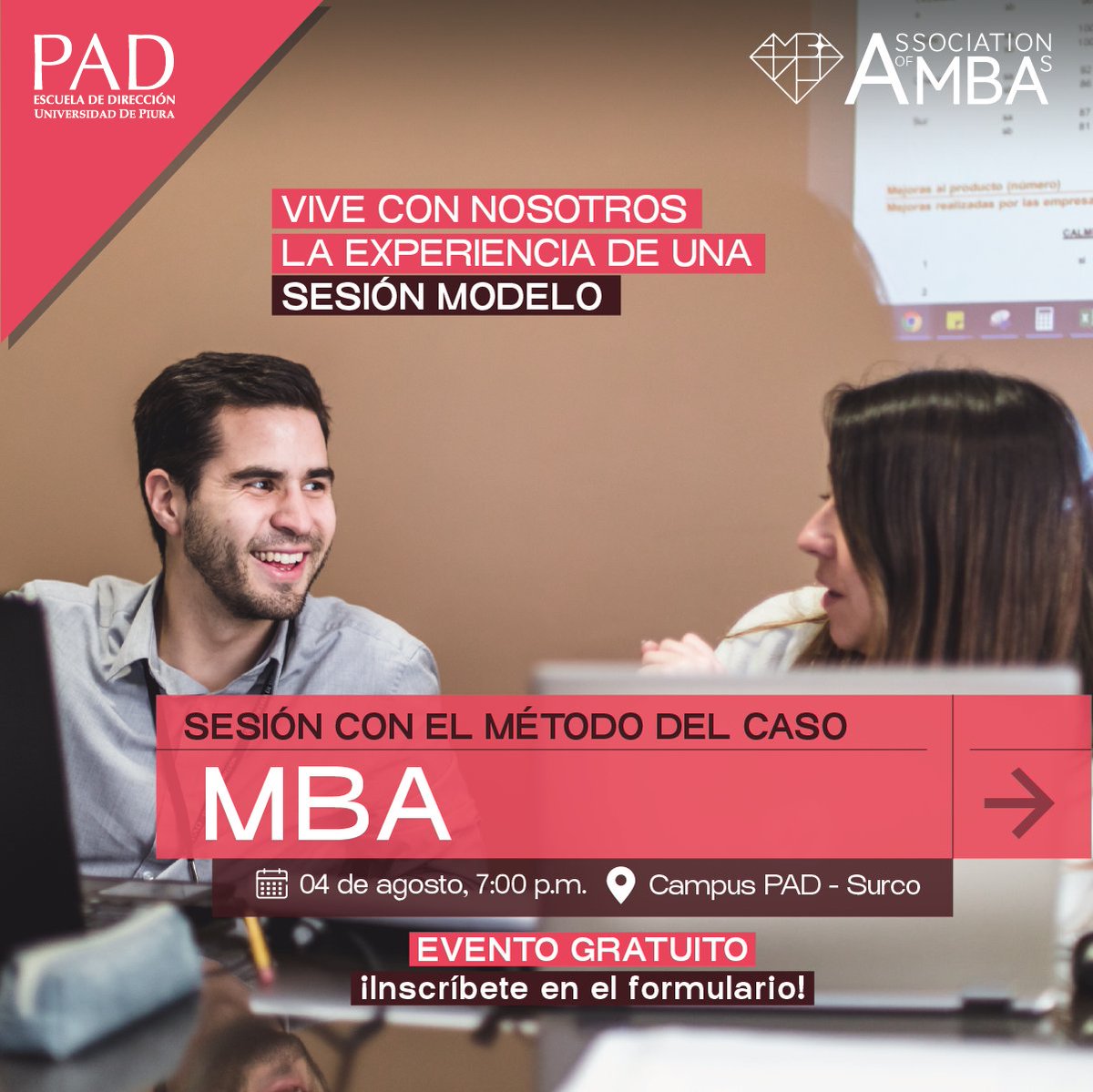 padperu's tweet image. ¿Buscas potenciar tus habilidades directivas? Resuelve un caso real de negocio y entrena tu toma de decisiones este 04 de agosto a través de una sesión con el método del caso del MBA en nuestra Sede Surco - Cupos Limitados ¡Inscríbete aquí! hubs.li/Q01hqs3V0