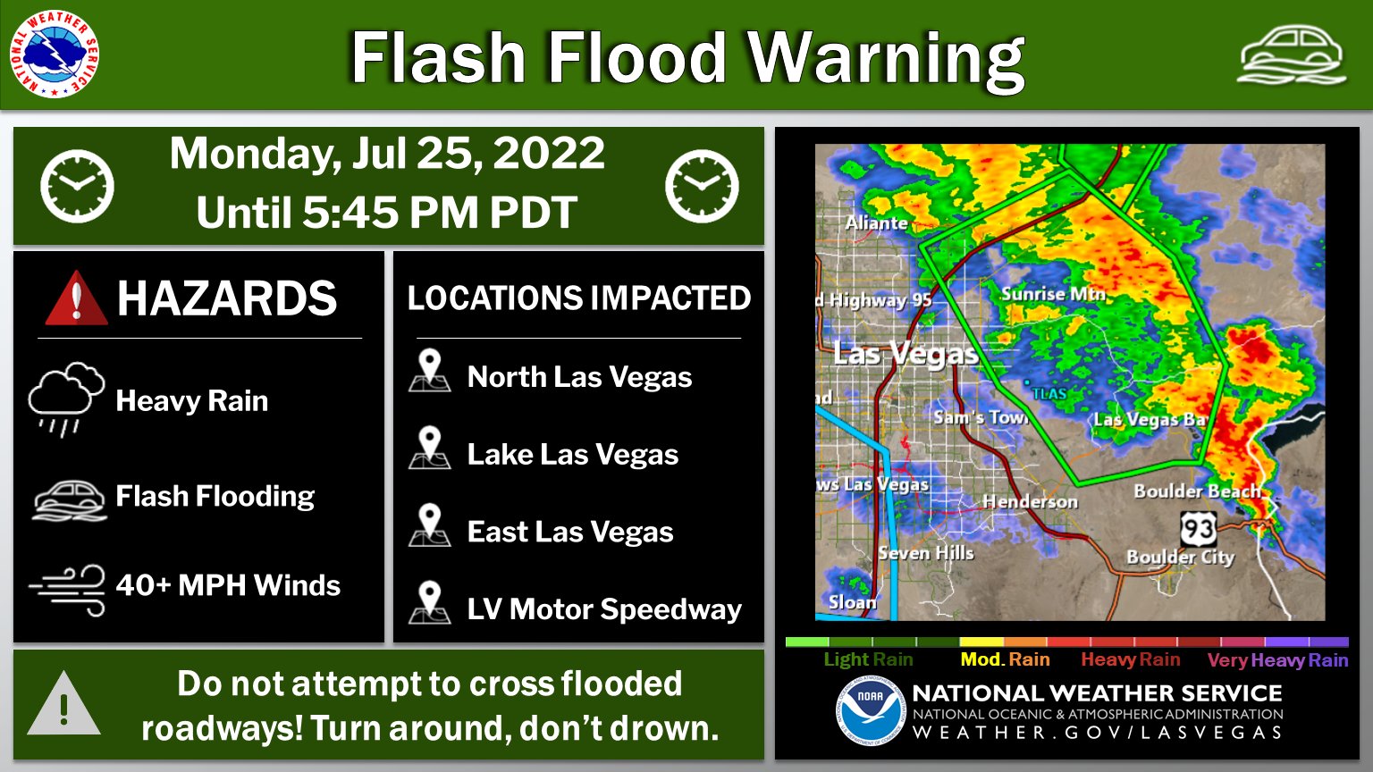 NWS Las Vegas on Twitter "A Flash Flood Warning has been issued for