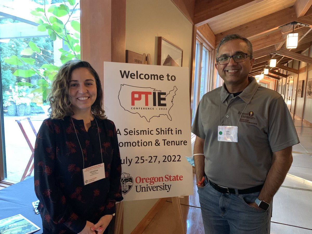 yatinkarpe's tweet photo. Day 1 at #PTIE Conference. Discussing #Promotion #Tenure vis-a-vis #Innovation #Entrepreneurship #. #networking #ecosystem #stakeholders- @AUTM #Board @imac11 @almeshalc @ICorpsNE_Hub @CPellicane @rowaninnovation @RowanUniversity https://t.co/Yqnyiubijt