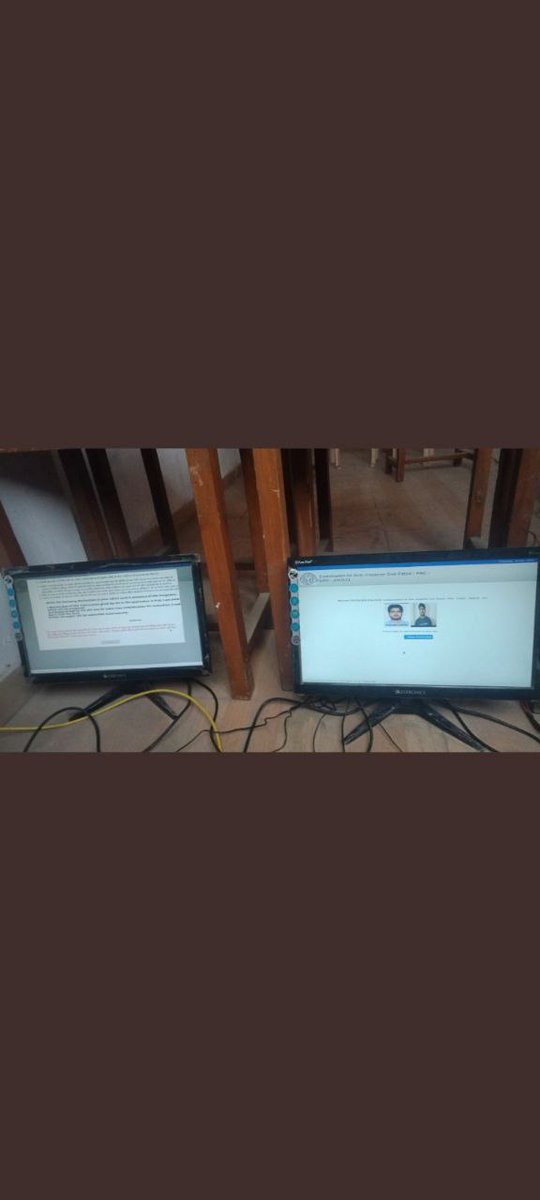 beingansarahmad's tweet photo. यह Desktop को नीचे रखकर किस 2 ने Exam दिया था और दिया तो दिया फिर उसका Photo कैसे लिया गया बिना मोबाइल फोन या किसी अन्य सामग्री को Examination Hall में ले जाए बिना। Bharti Board इन सबूतों को कैसे नकार सकता है जबकि इससे सीधे 2 स्पष्ट है कि धांधली हुई है। @CMOfficeUP
1/2 https://t.co/RTiQPgV5qc
