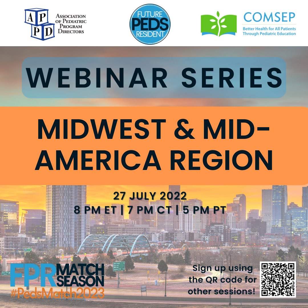 Our B-I-G-G-E-S-T pediatric residency program webinar is comin’ right up—did we say BIG? 👶🏿We meant 2 regions covered by the <a href="/APPDconnect/">APPD</a> and half of 🇺🇸’s pediatric programs.
🔔 to get the latest on #PedsMatch2023
#Match2023 
Register 👇🏽 🔗🔗🔗
futurepedsres.com/links
