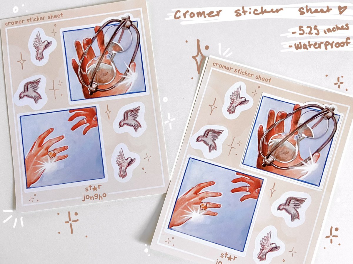 new cromer sticker sheet available on my shop now!! excited to do more of these :D

LINK: https://t.co/Hj8JYvDi90 