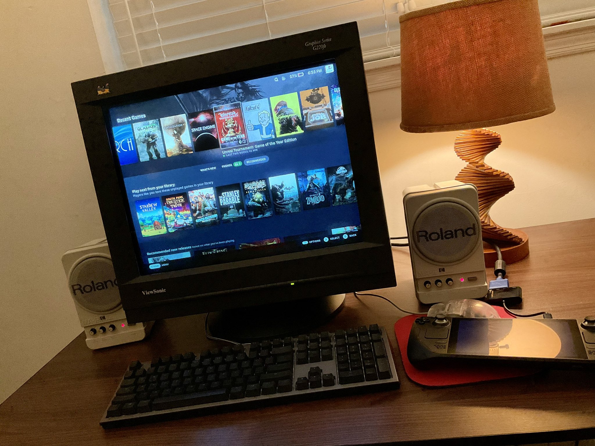 LGR on Twitter "the G220fb also works as a rather excellent Steam Deck