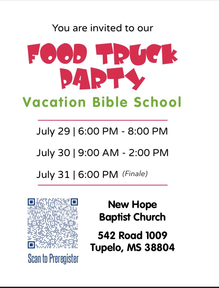 Alright with summertime coming to a close it’s time for Vacation Bible School!!! See pictures for info! For questions feel free to message us on here!